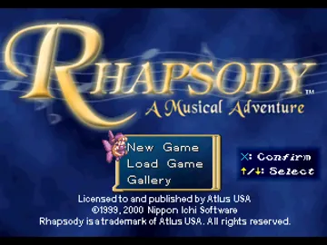 Rhapsody - A Musical Adventure (US) screen shot title